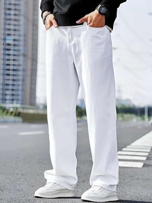 NALAKA Regular Men White Jeans