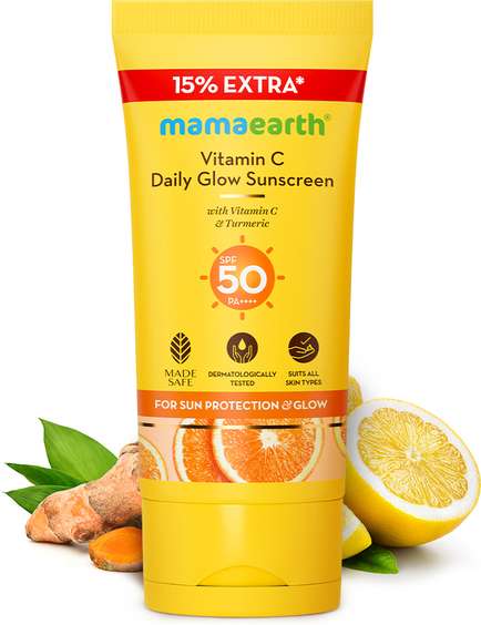 Mamaearth Sunscreen – SPF 50 PA++++ Daily Glow Sunscreen
