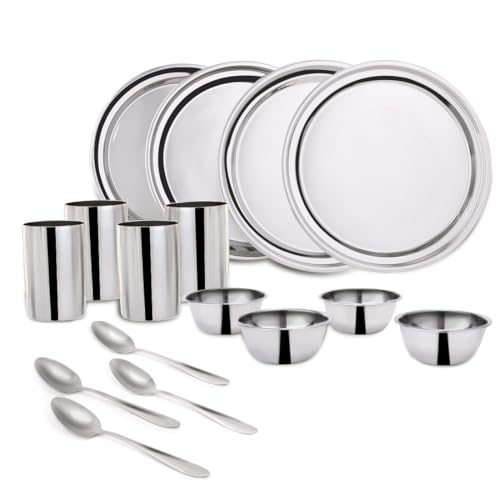 Wonderchef Venice Stainless Steel Dinner Set of 16pcs