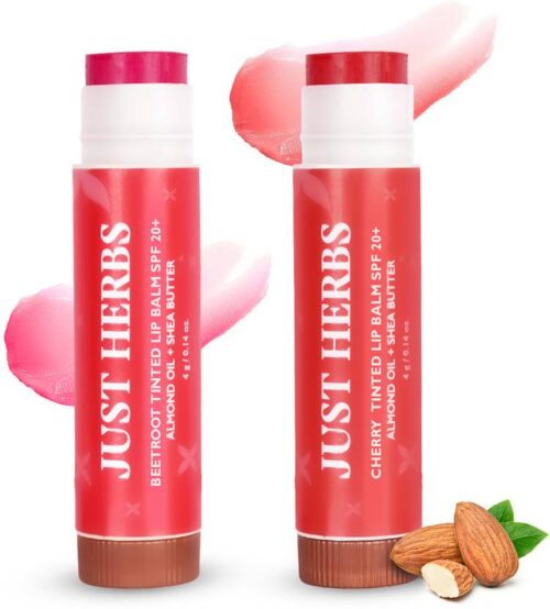 Just Herbs Tinted Lip Balms SPF 20+ Pack of 2
