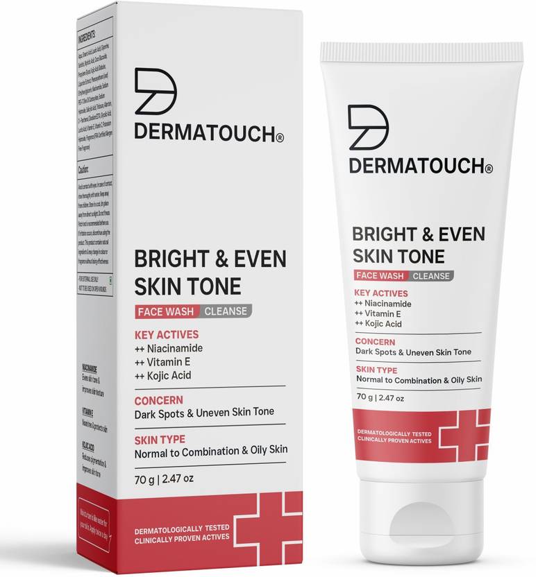 Dermatouch Bright & Even Tone with Niacinamide, Vitamin E and Kojic Acid Face Wash