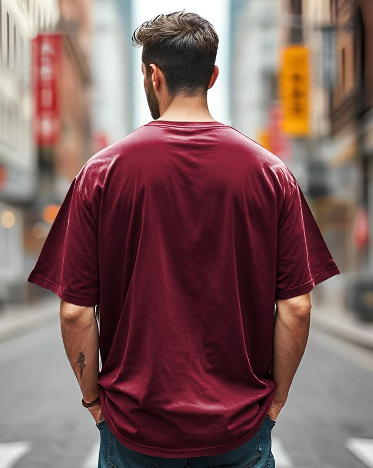 AUSK Mens Loose Fit Oversized Printed Cotton T-Shirts