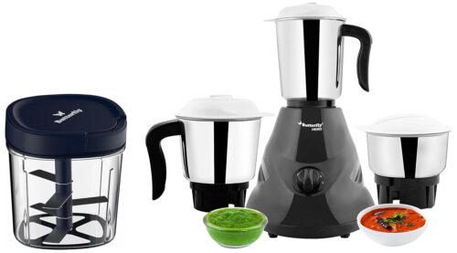 Butterfly Hero 500W Mixer Grinde With Jar And Vegetable Chopper