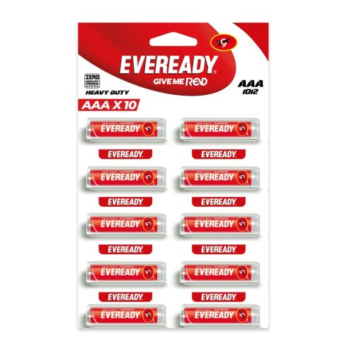 Eveready AAA Heavy Duty Batteries - 10 Pieces (Red)