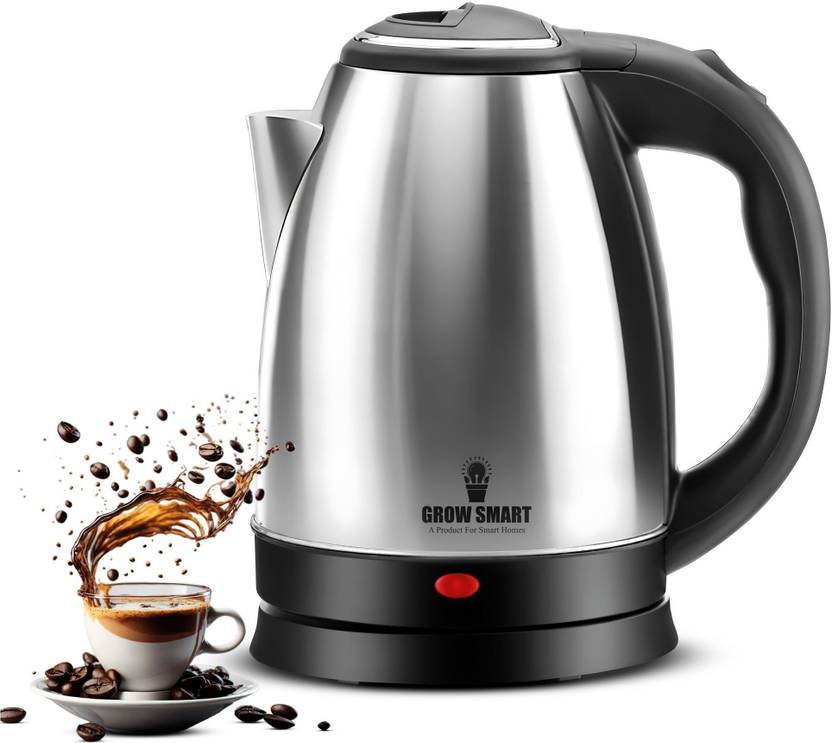 Growsmart HydroEdge 1500W Stainless Steel Body Electric Kettle (2 L, Silver)