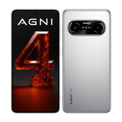 Lava Agni 4 5G (8GB RAM, 256GB Storage, Lunar Mist) | Metal Body | MTK Dimensity 8350 Processor (1.4Mn+ Antutu) | 1.5K AMOLED Display | 50MP OIS Camera | LPDDR5X RAM | UFS 4.0 |...