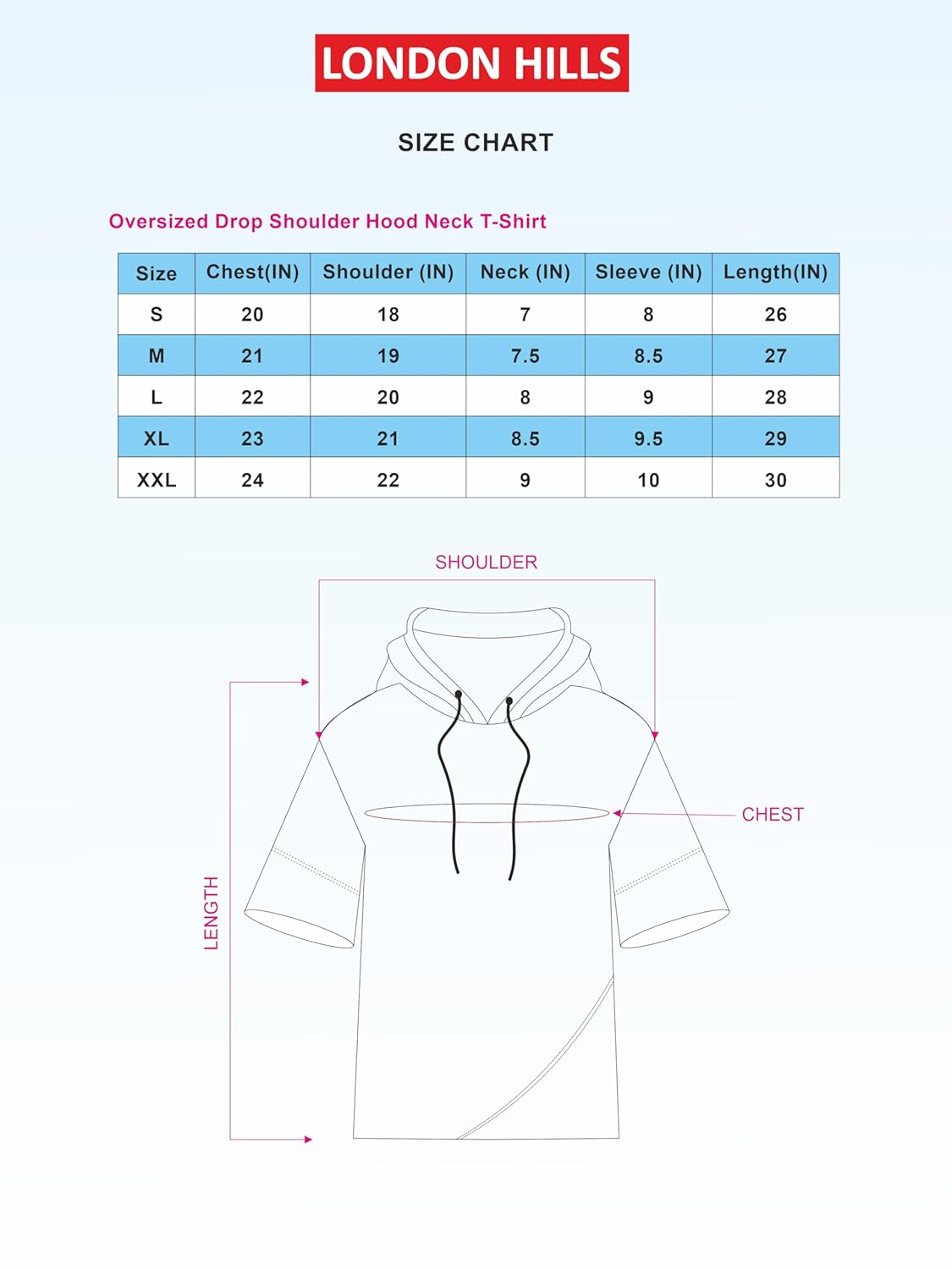 London Hills Printed Cotton Oversized Hoodies For Men | Half Sleeve Oversized T-shirt