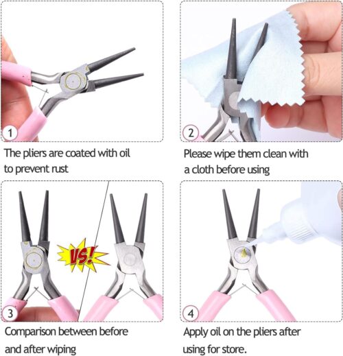 Priya Beads Silk Thread Jewellery Making Pliers Combo Flat,Round&Side Cutter Plier Pack Of 3 Pieces|Tool Kit For Hobby Crafts Diy Making Supplies Wire Cutters&Wrapping Beading...