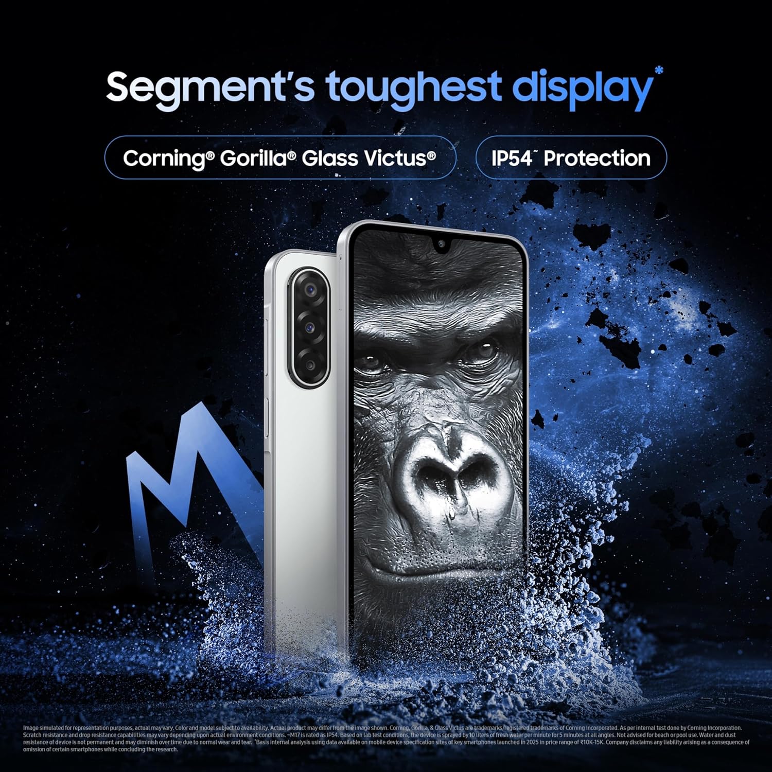 Samsung Galaxy M17 5G (Sapphire Black, 4GB RAM, 128GB Storage)| 50MP OIS Triple Camera| Gorilla Glass Victus| IP54 Rating| 6 Gen of OS Upgrades| AI| Circle to Search| Gemini…