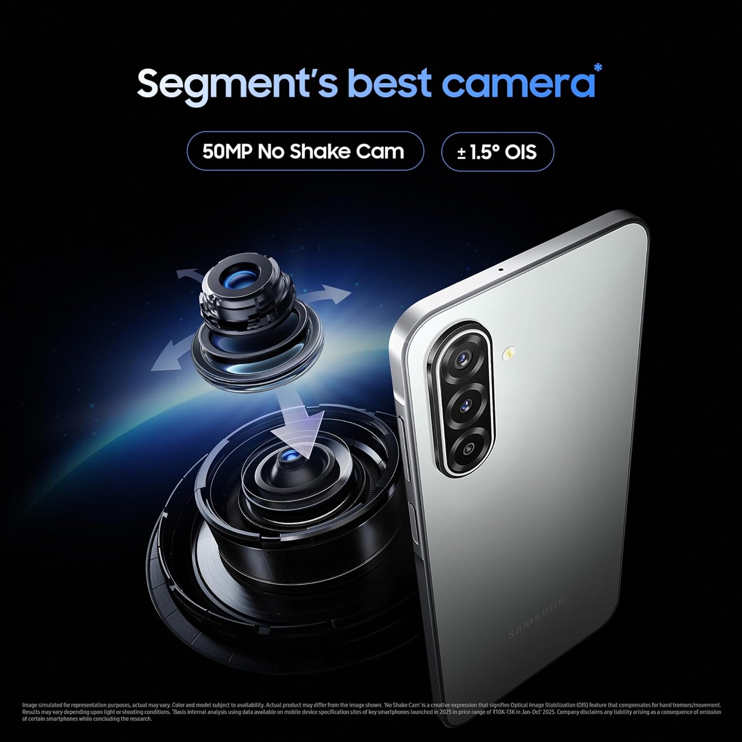 Samsung Galaxy M17 5G (Sapphire Black, 4GB RAM, 128GB Storage)| 50MP OIS Triple Camera| Gorilla Glass Victus| IP54 Rating| 6 Gen of OS Upgrades| AI| Circle to Search| Gemini…