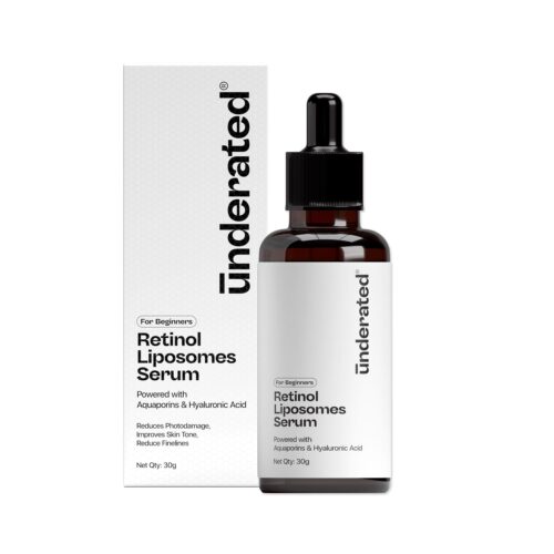 Underated Retinol Liposomes Face Serum for Beginners Powered with Aquaporins & Hyaluronic Acid | Anti-Aging, Hydrating & Brightening | 30g