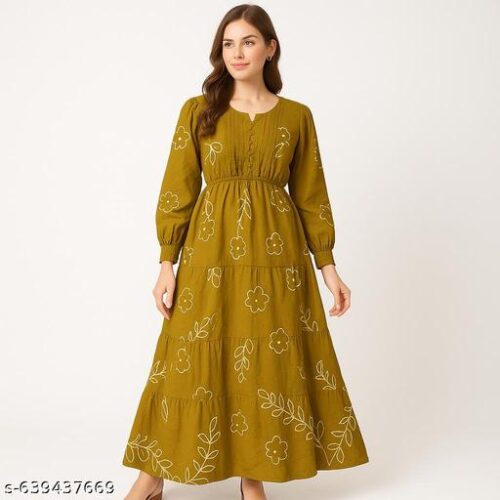 Plus size Cotton long dress