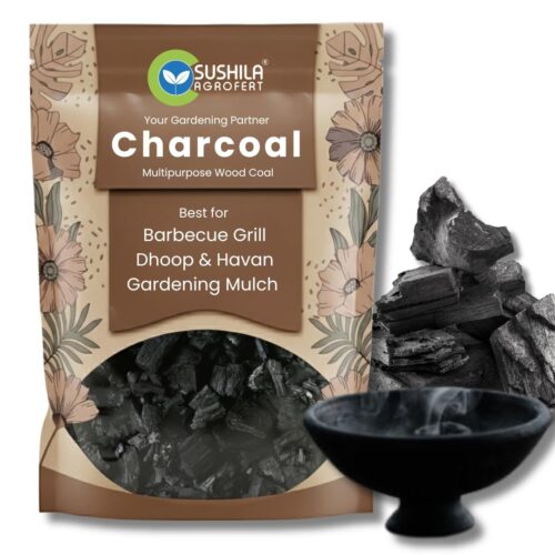 Eco-Friendly Natural Wood Charcoal 1KG | Long Burning Coal & Air Purifier Koyla for BBQ, Grilling, Cooking, Pooja, Dhoop, Havan & Gardening | Activated Charcoal for Indoor Plants
