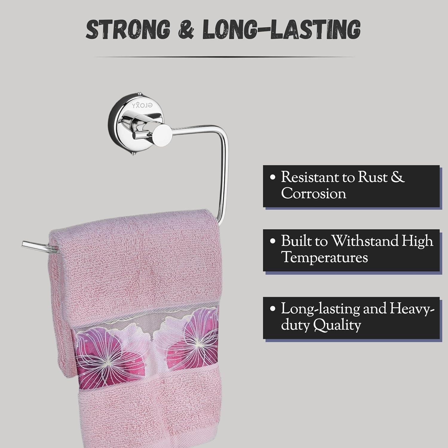 GLOXY ENTERPRISE Stainless Steel Napkin Ring/Towel Ring/Napkin Holder/Bathroom Hanger/Towel Hanger for Kitchen & Wash Basin Area/Bathroom Accessories