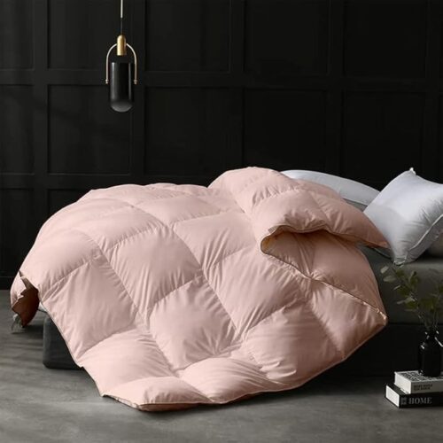 Razzai microfiber 500 GSM Winter Comforter Premium Collection Quilted Comforter (60" x 90" Inches/152cm x 228cm) - Single Bed Comforter|Peach| TC - 400