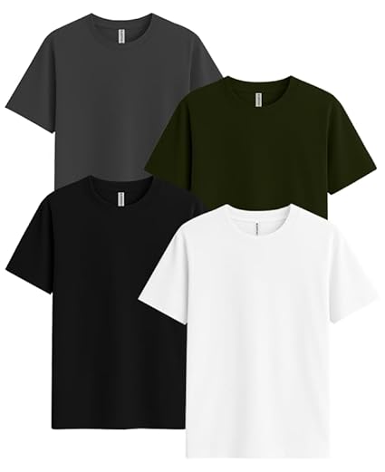 Sleepynuts Women Boyfriend Plain Round Neck Half Sleeve T-Shirt