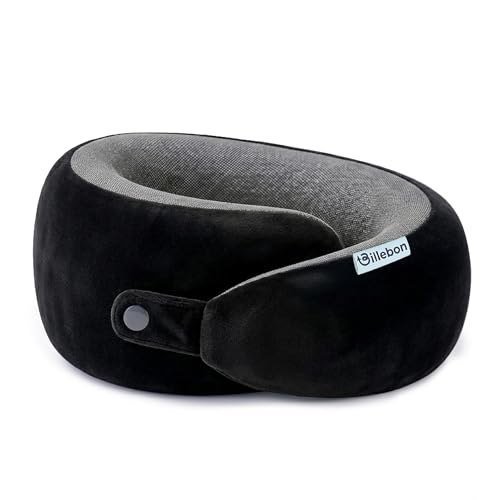 Billebon Memory Foam Neck Pillow with Cooling Gel